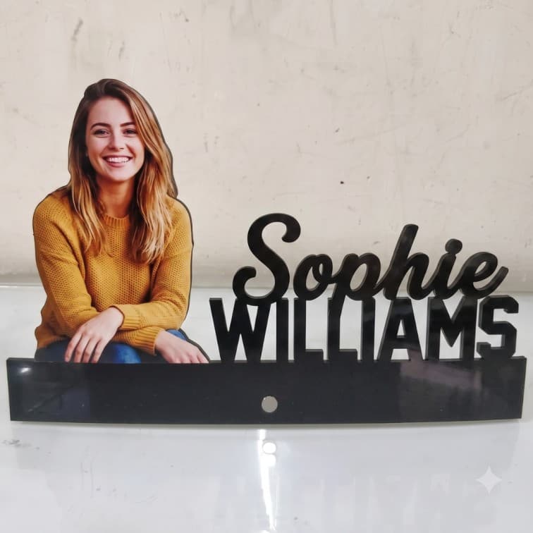 Personalized Name Cutout Table Top Frame