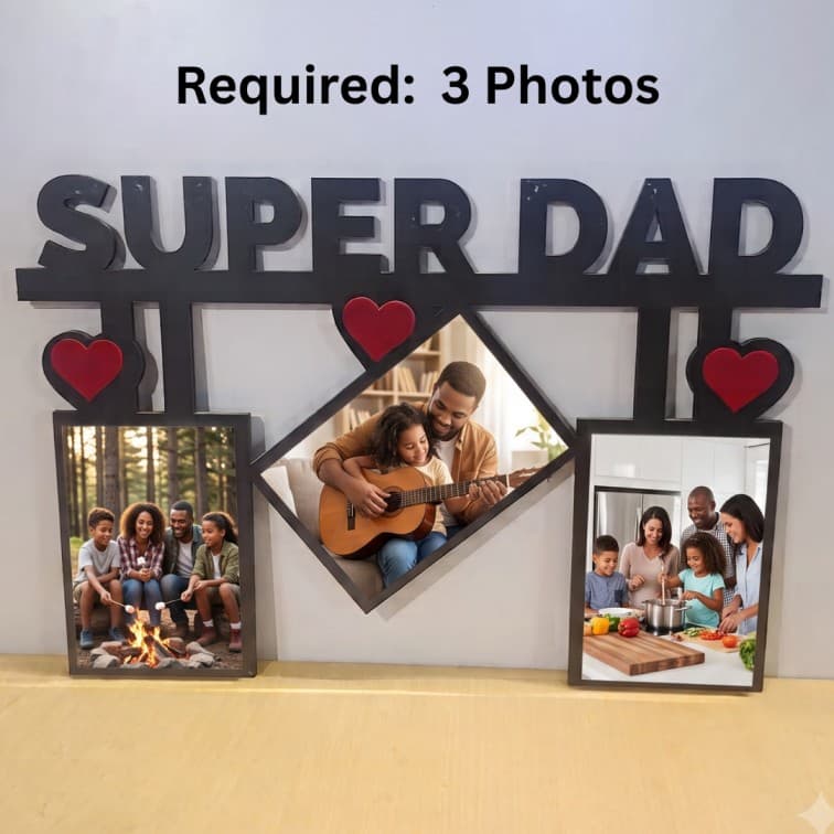 Personalized Super Dad Photo Frame image 3
