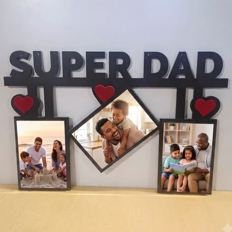 Personalized Super Dad Photo Frame image 4