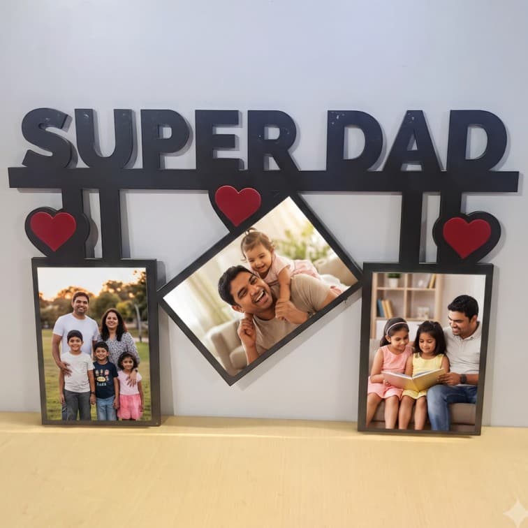 Personalized Super Dad Photo Frame image 5