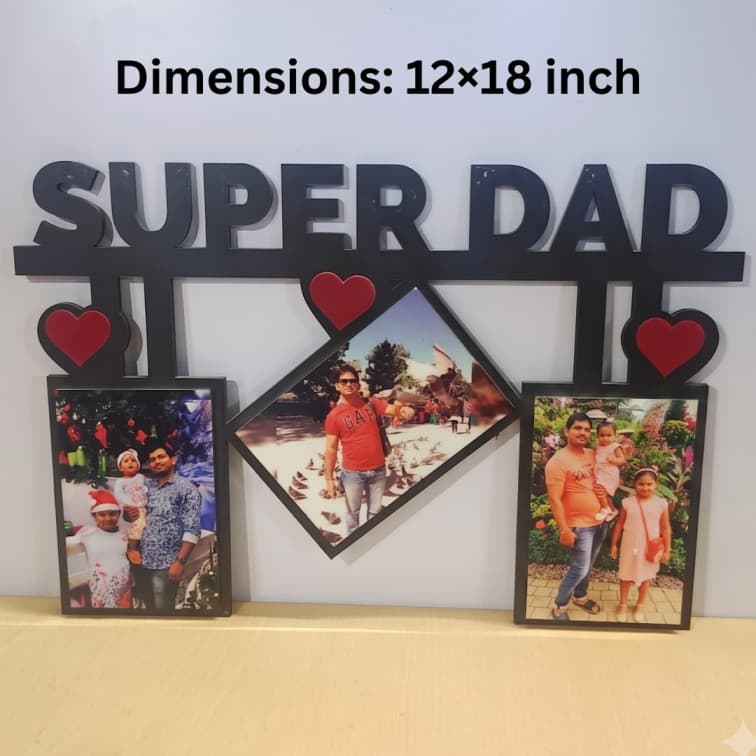 Personalized Super Dad Photo Frame image 2