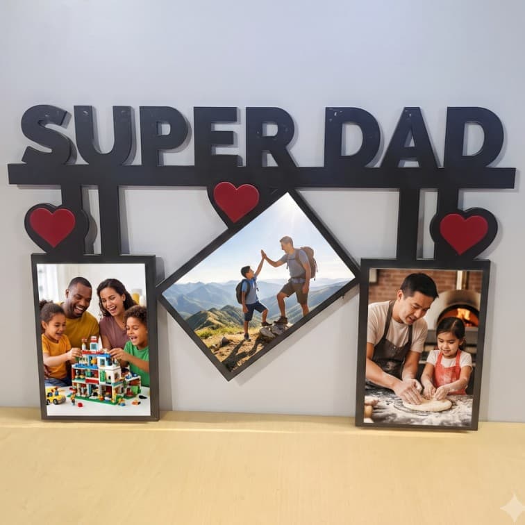 Personalized Super Dad Photo Frame