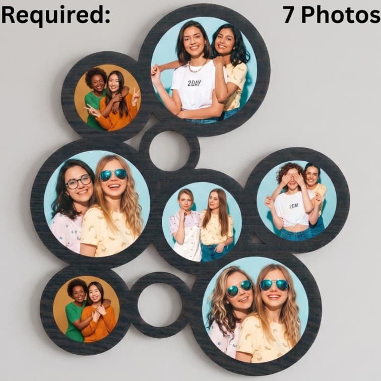 Personalized Round shapes home decor photo frame image 3
