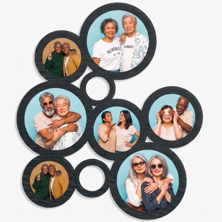 Personalized Round shapes home decor photo frame image 4