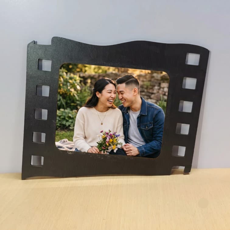 Personalised Wooden Film Strip Photo Frame ( 9X8 inch ) image 3