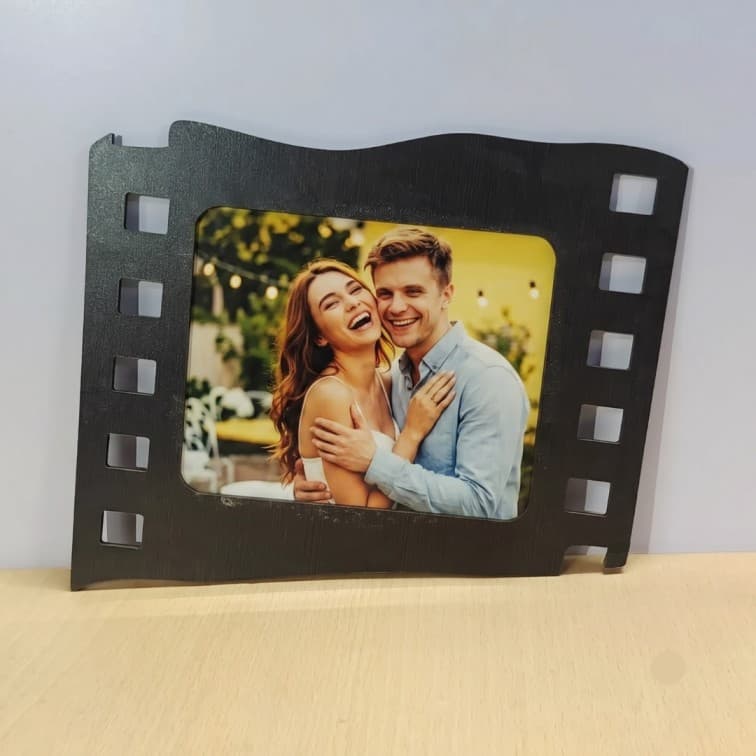 Personalised Wooden Film Strip Photo Frame ( 9X8 inch )