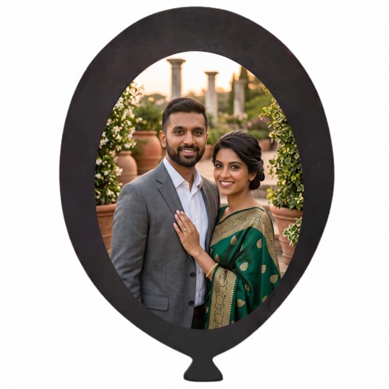 Personalized Hot Air Balloon Wooden Photo Frame ( 11×8 inch )