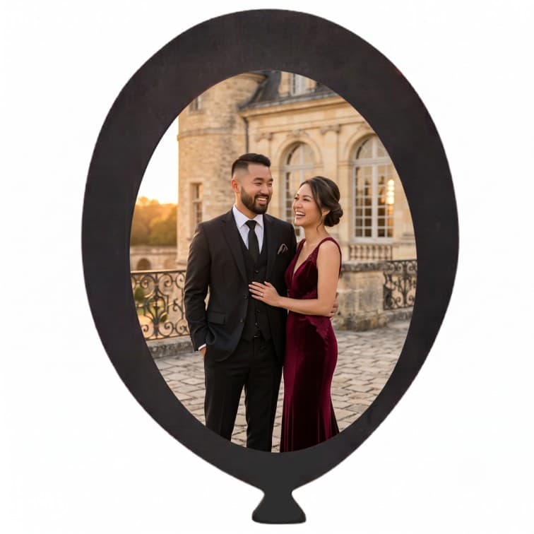 Personalized Hot Air Balloon Wooden Photo Frame ( 11×8 inch ) image 2