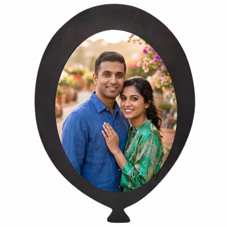 Personalized Hot Air Balloon Wooden Photo Frame ( 11×8 inch ) image 3