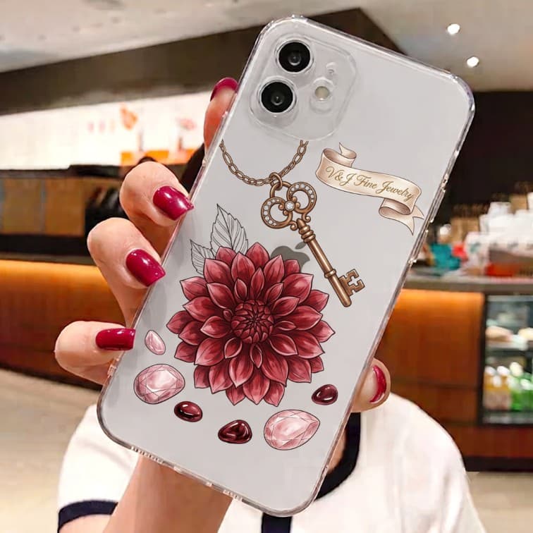 Custom Transparent Phone Case ( add brand and model of phone & image and text )