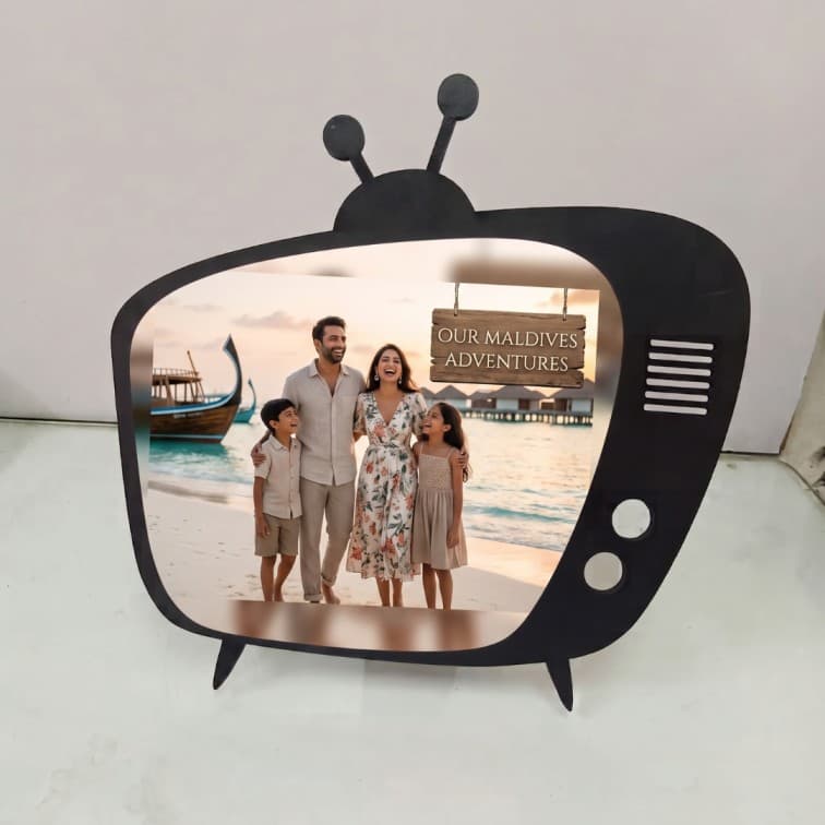 Personalized Retro TV Photo Frame ( 10×10 inch )