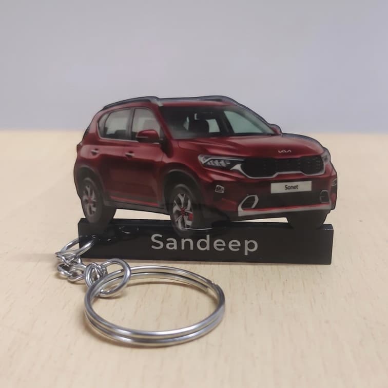 Customized Car Keychain ( add image and text )