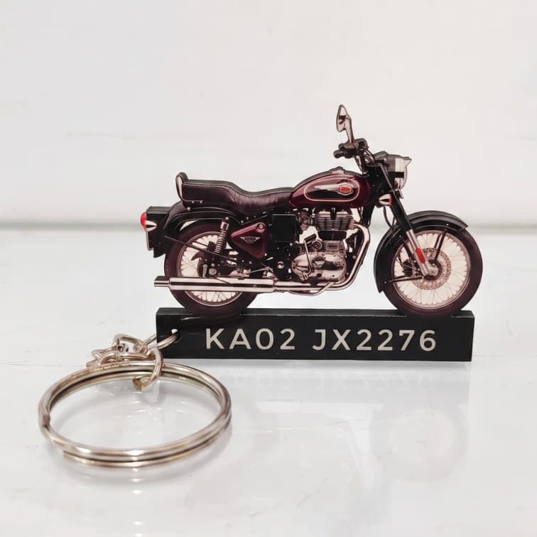 Customized Bike Keychain ( add image and text )