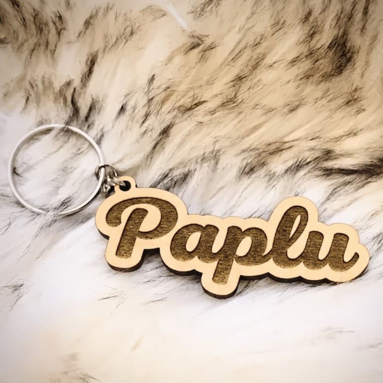 Custom Wooden Name Keychain – Laser Engraved Personalized Keychain with Metal Ring image 4
