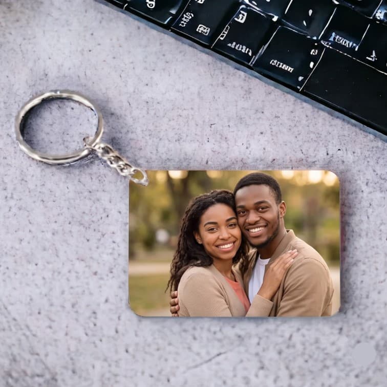 Customized Photo Keychain – Personalized Gift for Couples, Pets & Loved Ones