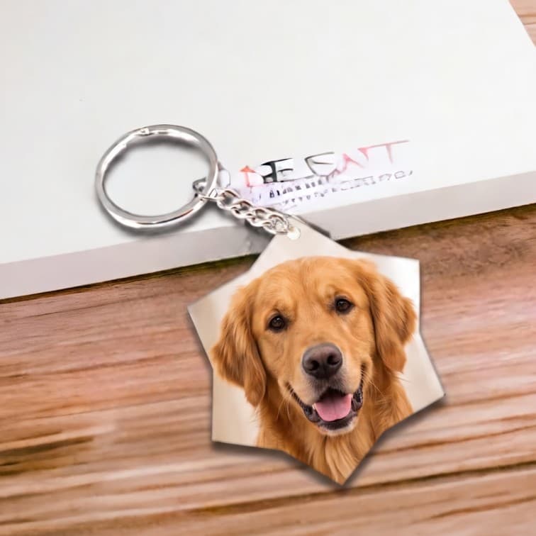 Custom Star Photo Keychain – Personalized Acrylic Picture Keyring