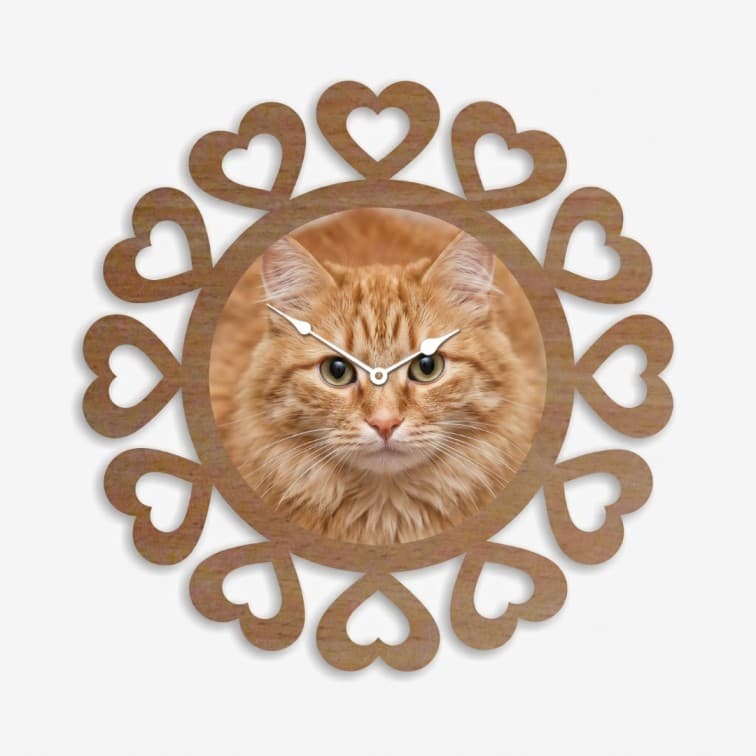 Custom Wooden Heart Wall Clock with Personalised Photo – Romantic Gift for Couples, Anniversaries & Valentine's Day image 5