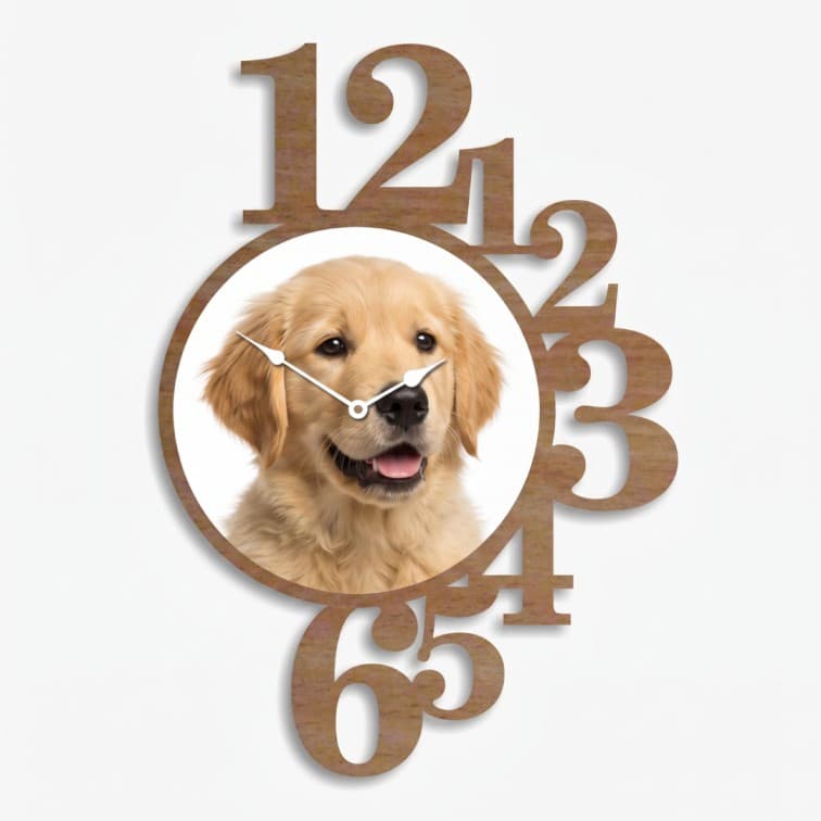 Custom Wooden Photo Wall Clock – Personalised Picture Frame Keepsake image 4