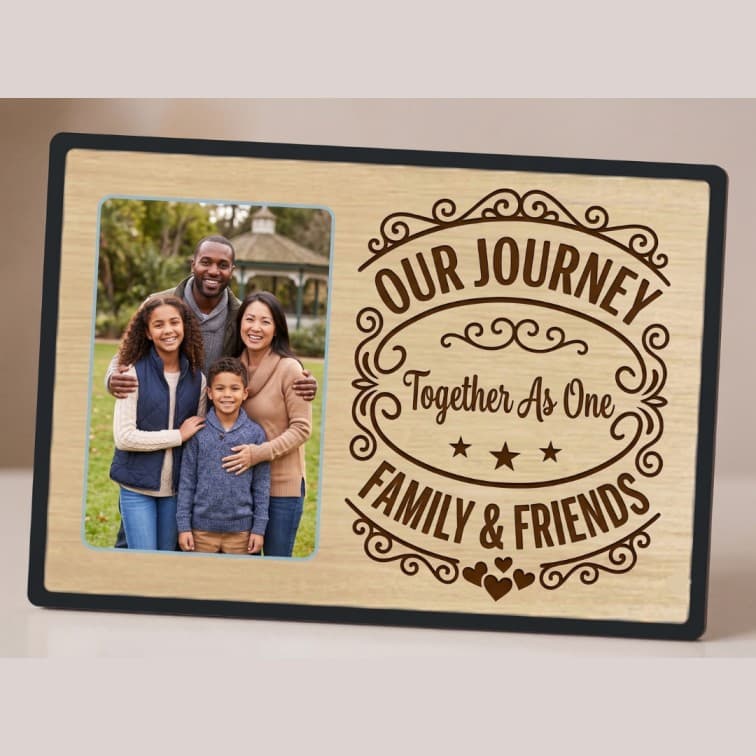 Personalized Wooden Picture Frame – "Our Story" Engraved Keepsake image 5