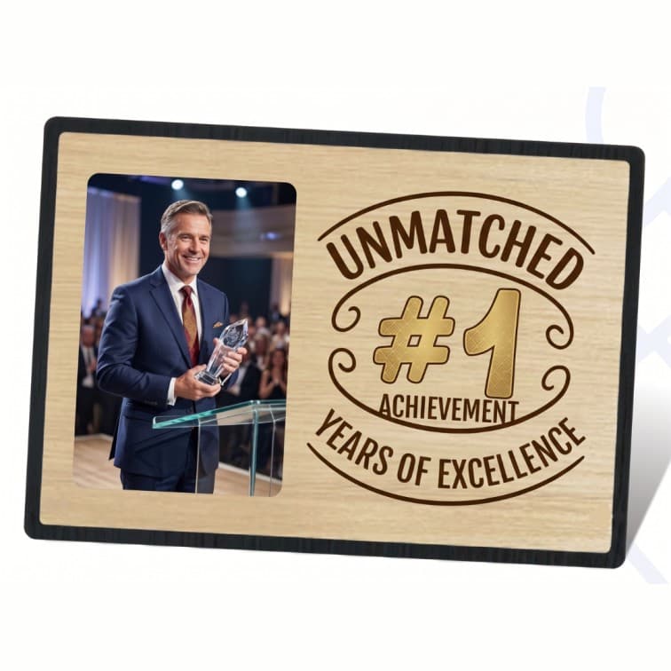 Personalized Wooden Picture Frame – "Our Story" Engraved Keepsake image 2