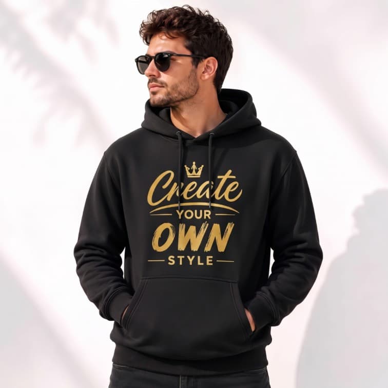 Personalized Black Hoodie (Size: S, M, L, XL, XXL) image 3