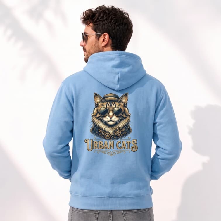 Personalized Sky Blue Hoodie (Size: S, M, L, XL, XXL) image 3