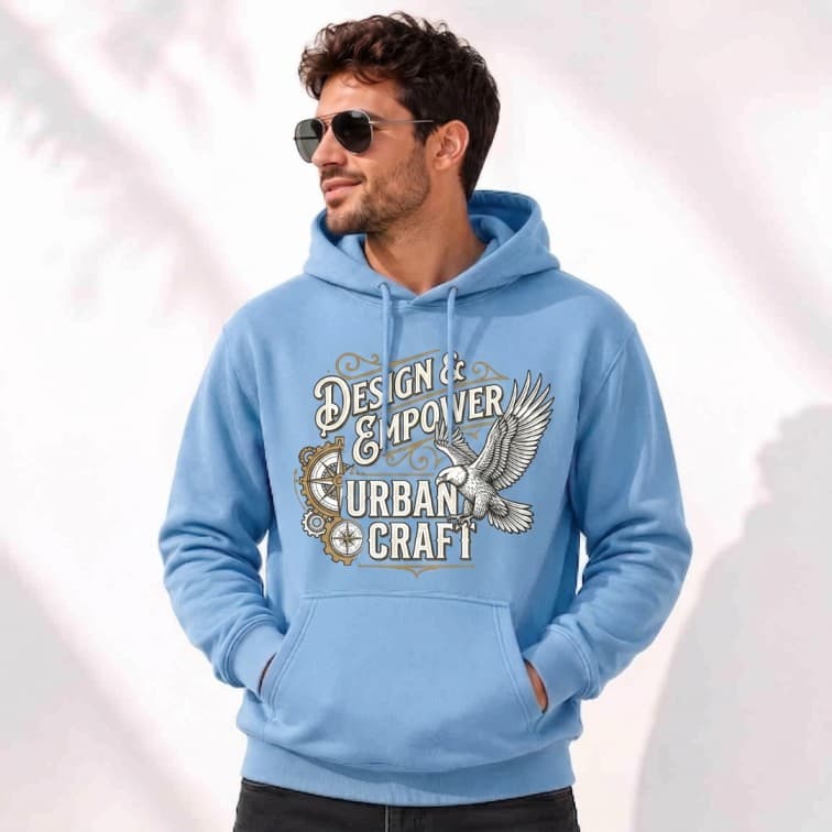 Personalized Sky Blue Hoodie (Size: S, M, L, XL, XXL) image 2