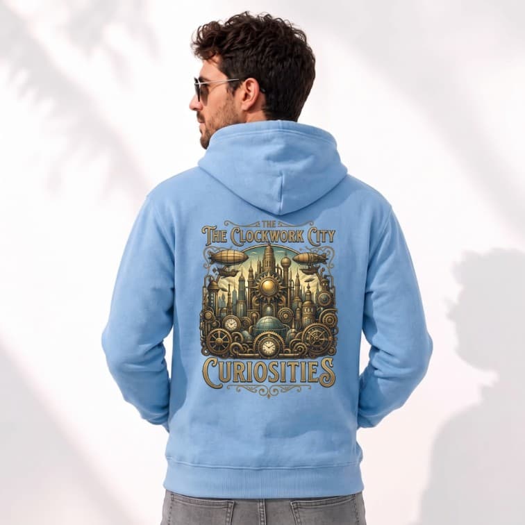 Personalized Sky Blue Hoodie (Size: S, M, L, XL, XXL) image 5