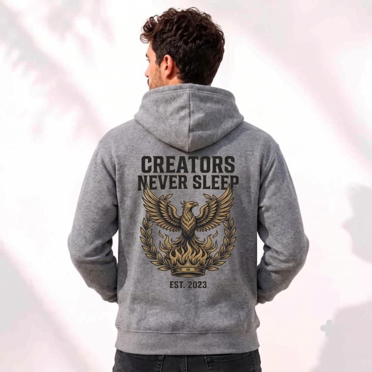 Personalized Gray Hoodie (Size: S, M, L, XL, XXL) image 4