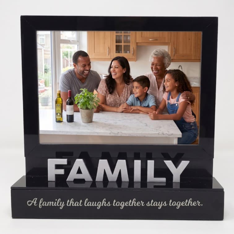 Customized Acrylic Desk Frame Display with 3D Text & Personalized Inscription ( 8 inch ) image 4