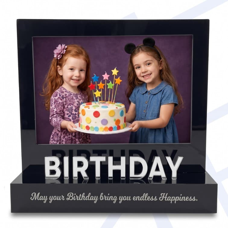 Customized Acrylic Desk Frame Display with 3D Text & Personalized Inscription ( 8 inch ) image 5