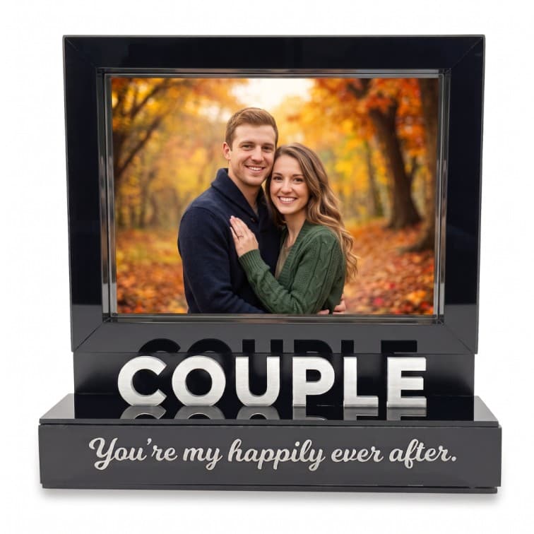 Customized Acrylic Desk Frame Display with 3D Text & Personalized Inscription ( 8 inch ) image 2