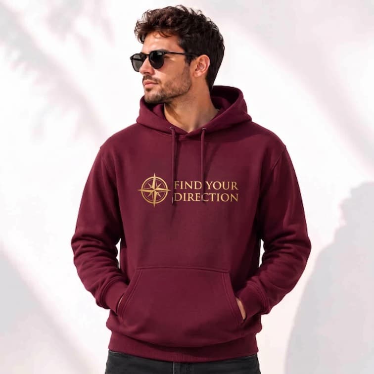 Personalized Maroon Hoodie (Size: S, M, L, XL, XXL) image 4