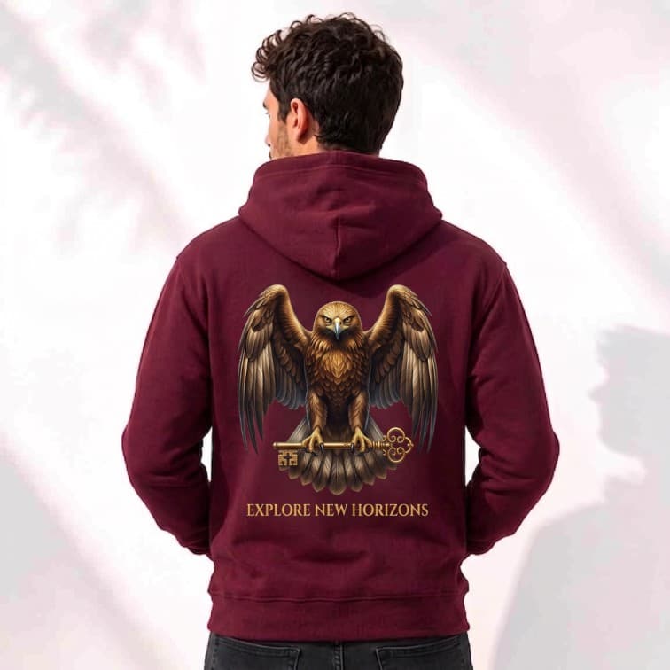 Personalized Maroon Hoodie (Size: S, M, L, XL, XXL) image 2