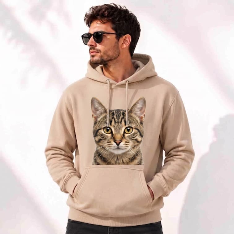 Personalized Beige Hoodie (Size: S, M, L, XL, XXL) image 5