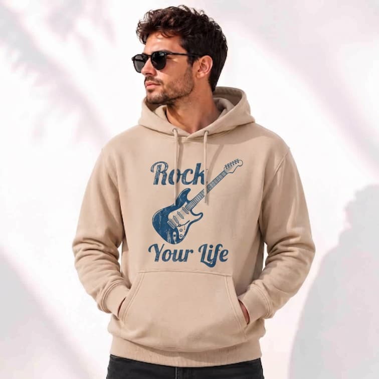 Personalized Beige Hoodie (Size: S, M, L, XL, XXL) image 3
