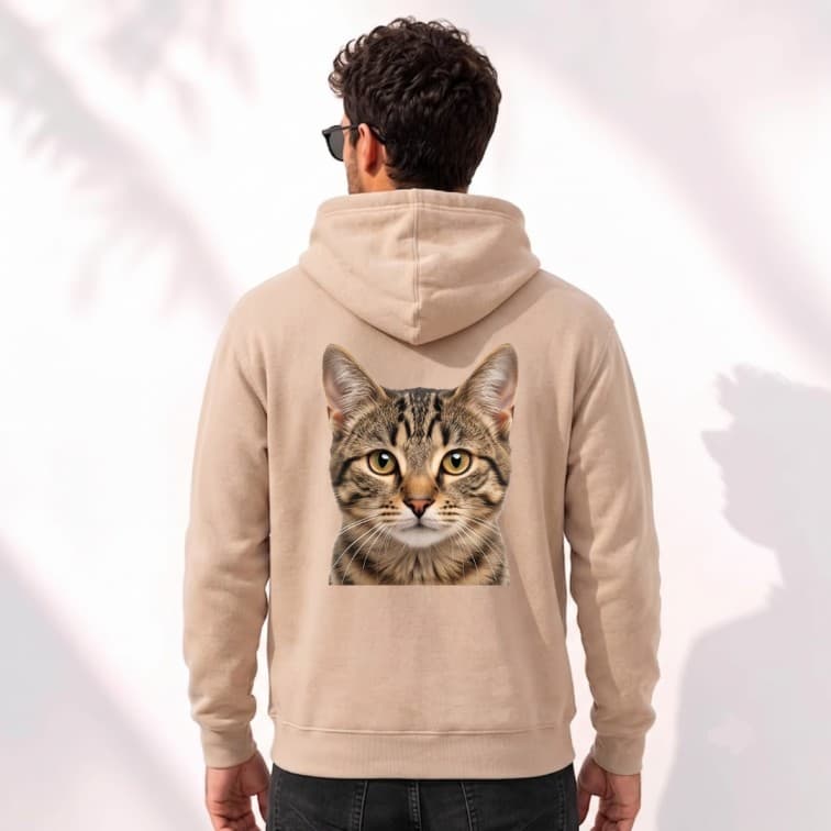 Personalized Beige Hoodie (Size: S, M, L, XL, XXL) image 4