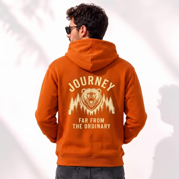 Personalized Orange Hoodie (Size: S, M, L, XL, XXL) image 3