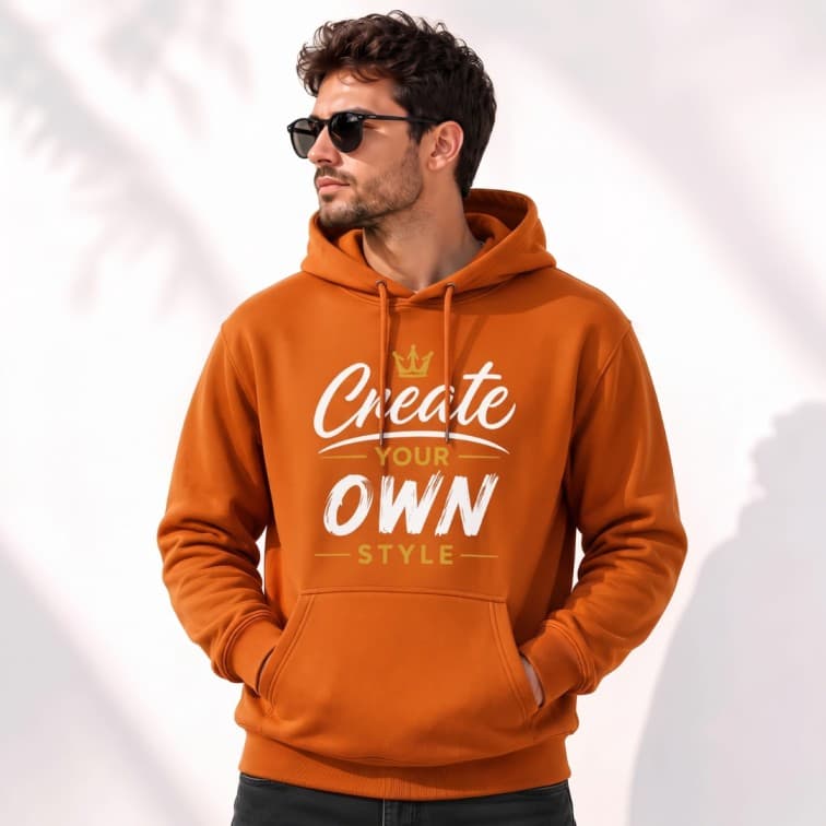 Personalized Orange Hoodie (Size: S, M, L, XL, XXL) image 4