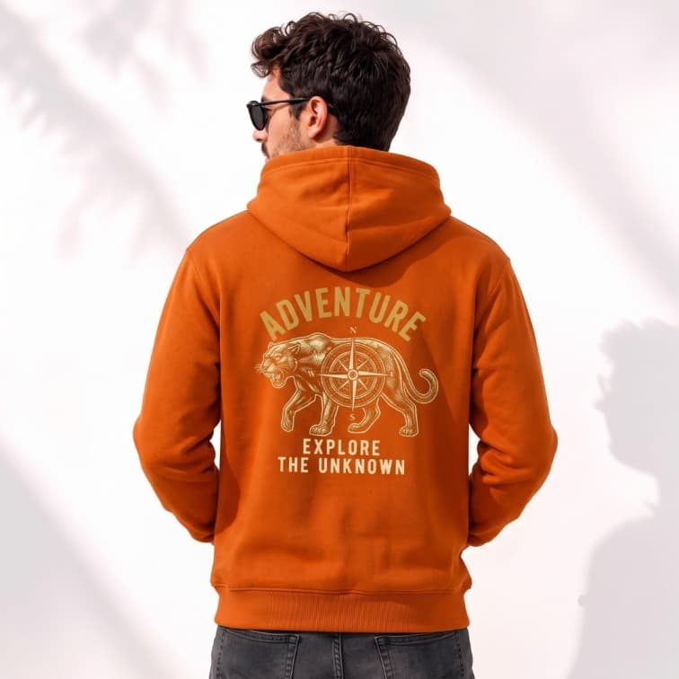 Personalized Orange Hoodie (Size: S, M, L, XL, XXL) image 5