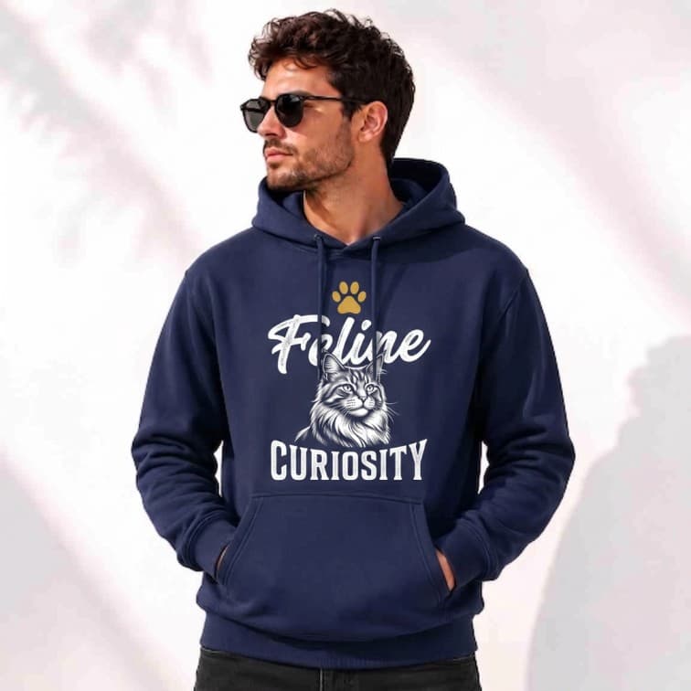 Personalized Navy Blue Hoodie (Size: S, M, L, XL, XXL) image 4