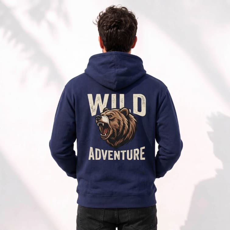 Personalized Navy Blue Hoodie (Size: S, M, L, XL, XXL) image 5