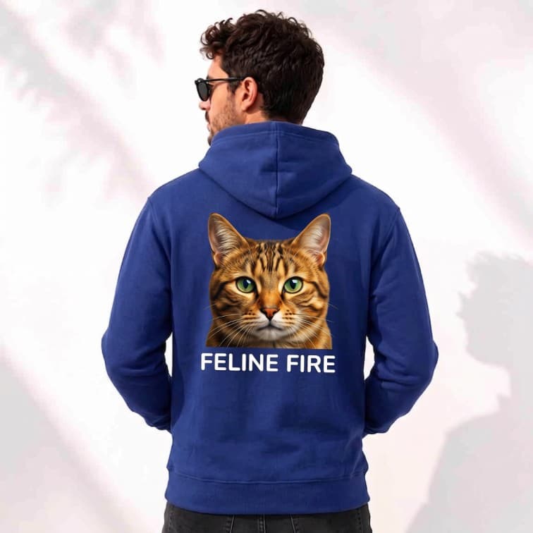 Personalized Royal Blue Hoodie (Size: S, M, L, XL, XXL) image 5