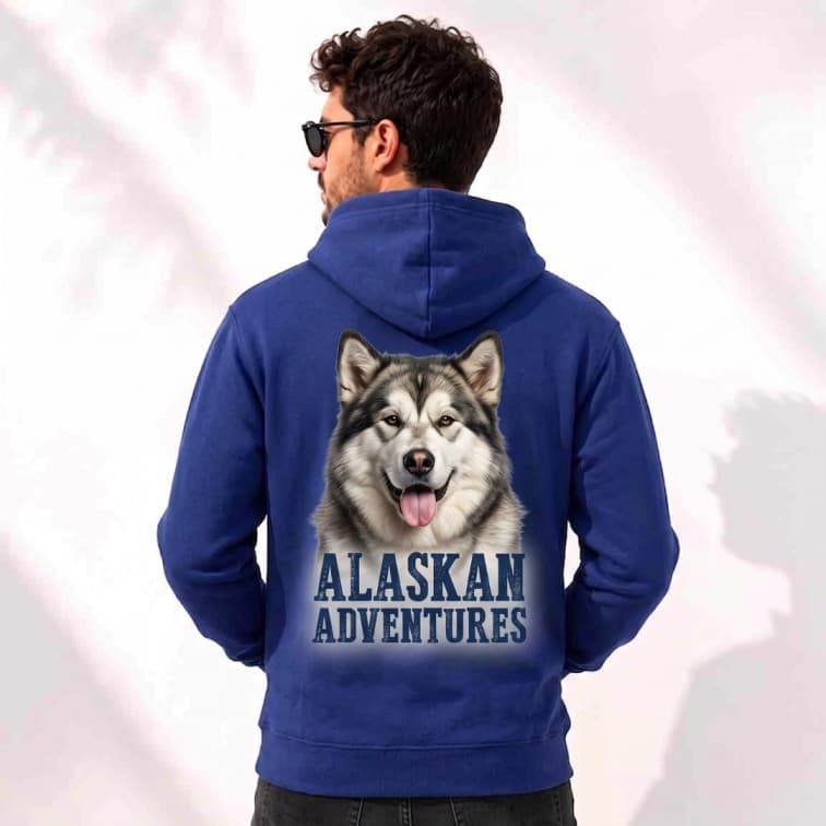 Personalized Royal Blue Hoodie (Size: S, M, L, XL, XXL) image 2