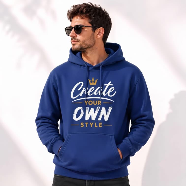 Personalized Royal Blue Hoodie (Size: S, M, L, XL, XXL) image 4