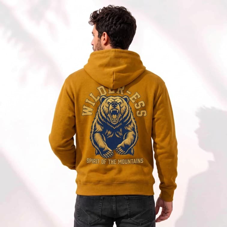 Personalized Mustard Yellow Hoodie (Size: S, M, L, XL, XXL) image 5