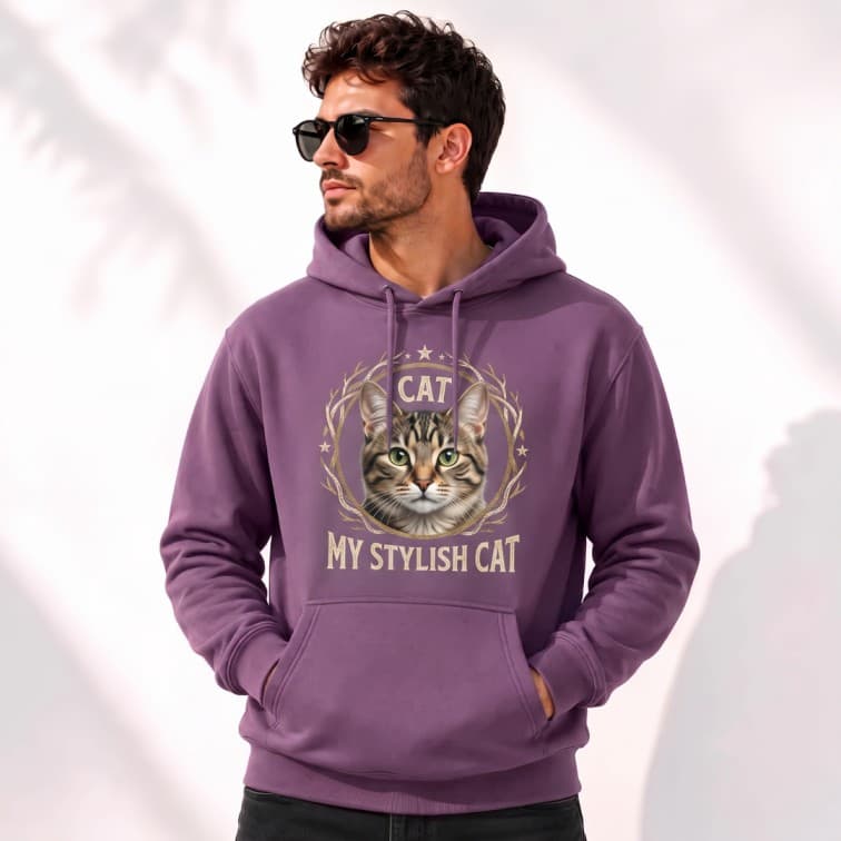 Personalized Lavender Hoodie (Size: S, M, L, XL, XXL)