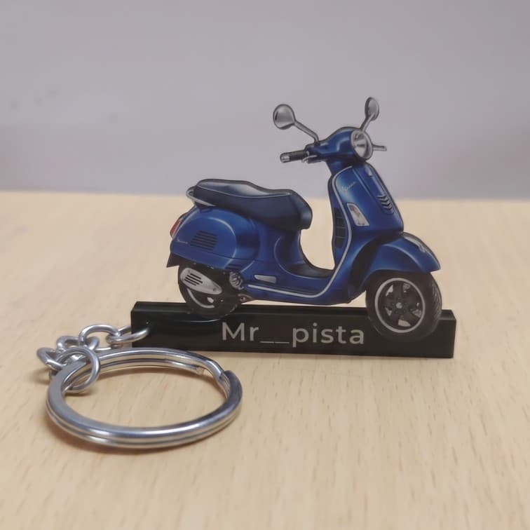 Personalized Scooter Acrylic Keychain with Custom Name