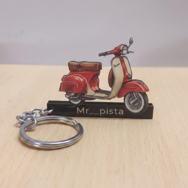 Personalized Scooter Acrylic Keychain with Custom Name image 2