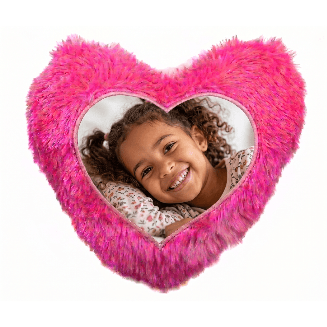 Custom Photo Print Pillow | Pink Faux-Fur Photo Pillow image 4